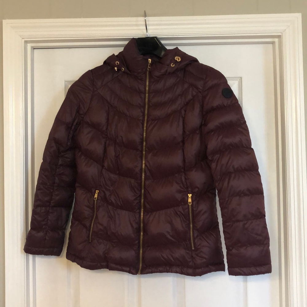 Calvin Klein maroon coat